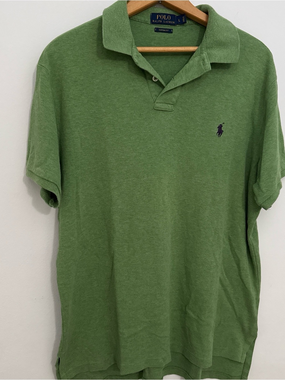 Polo by Ralph Lauren Light Green Short Sleeve Polo Shirt Preppy Casual Size L